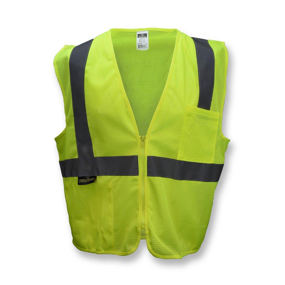 Radians Hi-Viz Green Safety Vest with Zipper 
