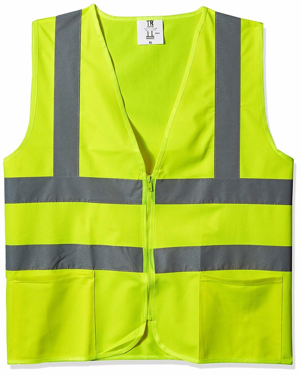 Radians Hi-Viz Green Safety Vest with Zipper 