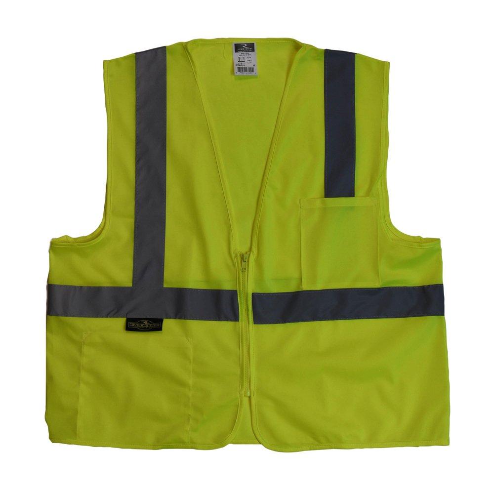 Radians Hi-Viz Green Safety Vest with Zipper 