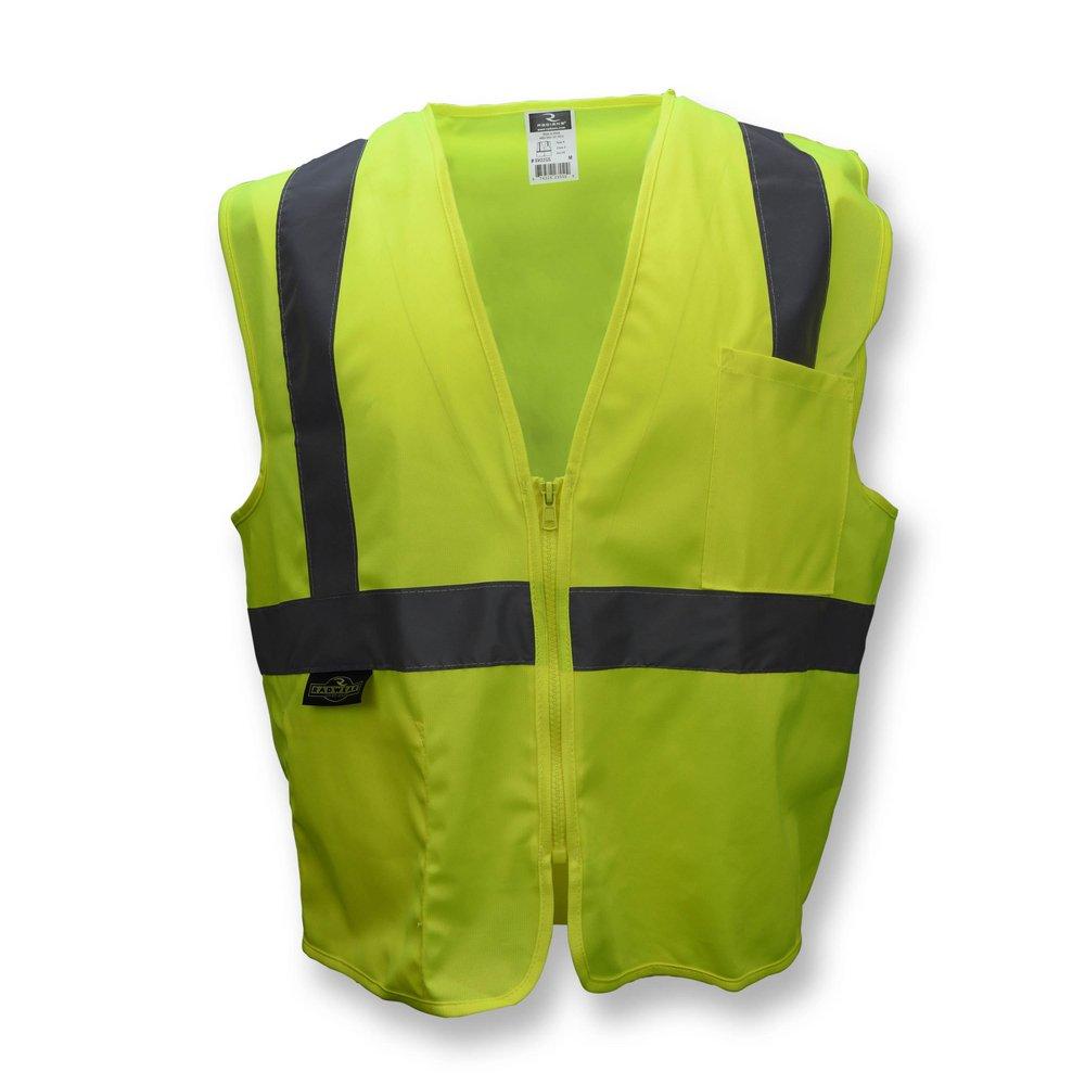 Radians Hi-Viz Green Safety Vest with Zipper 