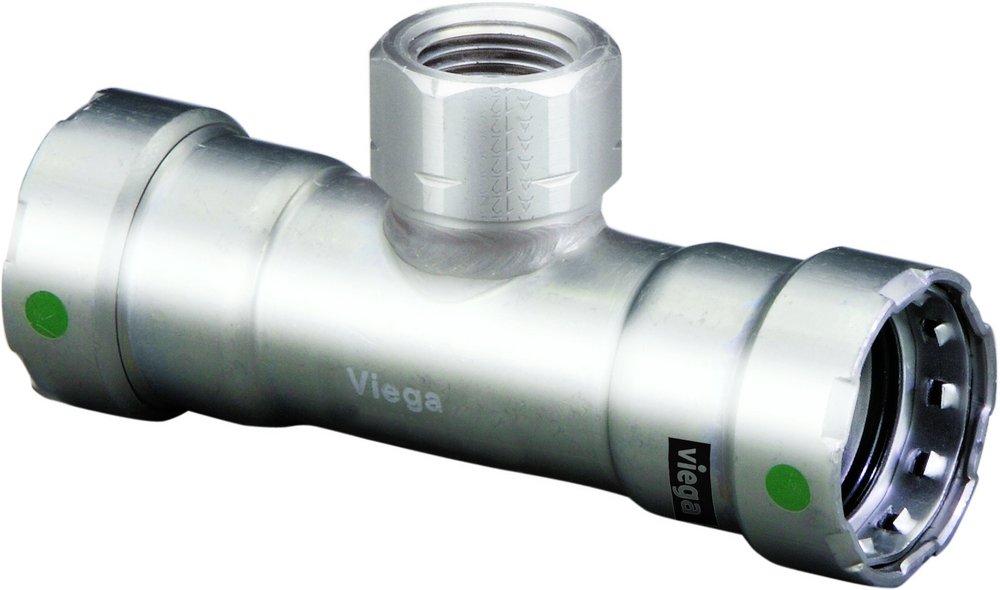 Viega Press x FPT 200 psi Reducing 316 Stainless Steel Tee 