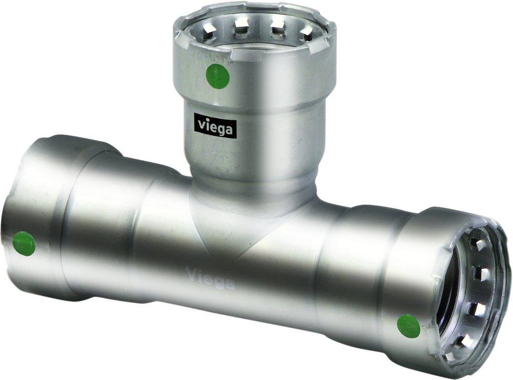 Viega Press Reducing 316 Stainless Steel Tee 