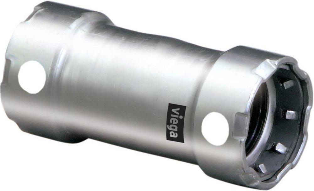 Viega Press Straight 304 Stainless Steel Coupling (Less Stop) 