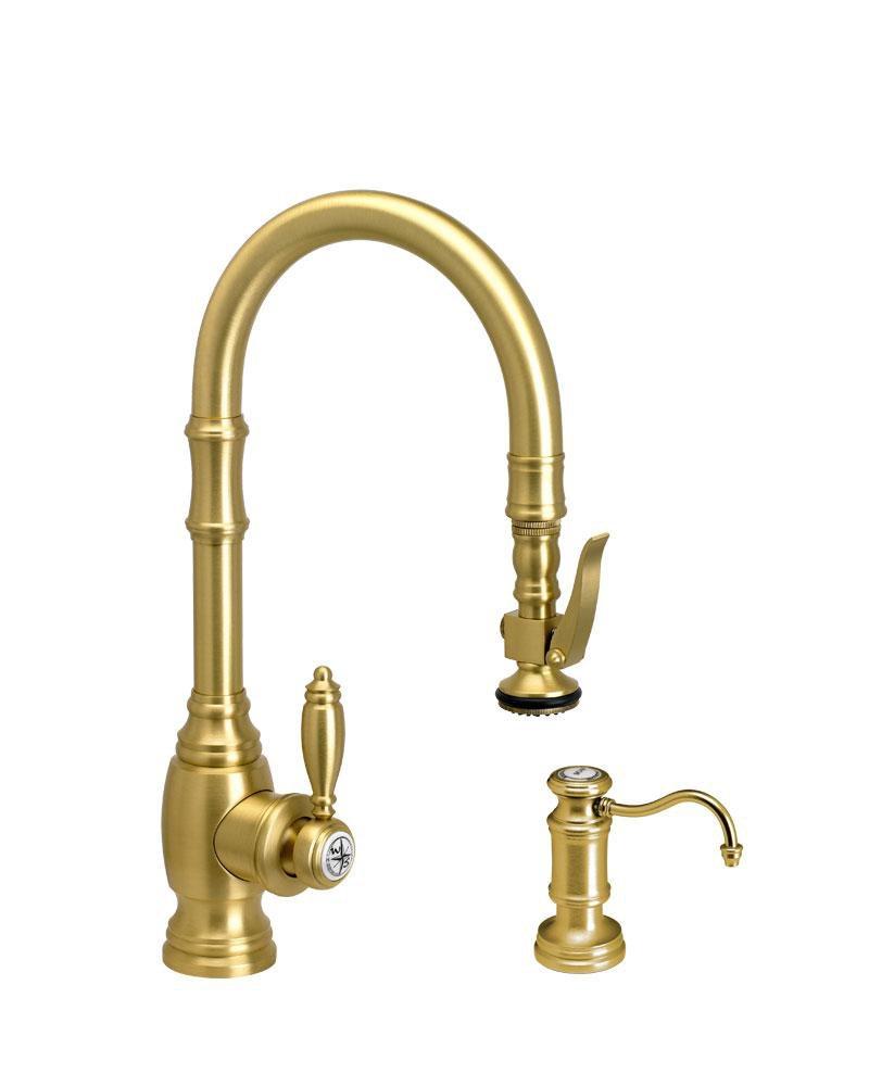 Waterstone Antique Brass PREP PULL DOWN KITCHEN FAUCET - 2 PC SUITE 