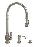 Waterstone Unlacquered Polished Brass PLP EXTENDED REACH PULL DOWN KITCHEN FAUCET 