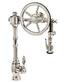 Waterstone Unlacquered Polished Brass THE WHEEL PULL DOWN FAUCET 