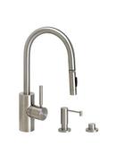 1.75 gpm 1 Hole Deck Mount Kitchen Faucet with Single Toggle Handle and Swivel Spout in Stainless Steel