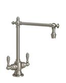 1.75 gpm 1 Hole Deck Mount Bar Faucet with Double Lever Handle and Straight Spout in Satin Brass