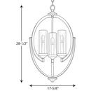 Progress Lighting Polished Nickel 3-Light 60W Candelabra E-12 Incandescent Chandelier 