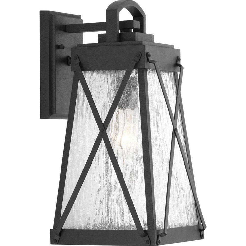 Progress Lighting Black 1-Light 100W Down Lighting Medium Wall Lantern 