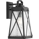 15-3/4 in. 100W 1-Light Outdoor Wall Sconce in Black