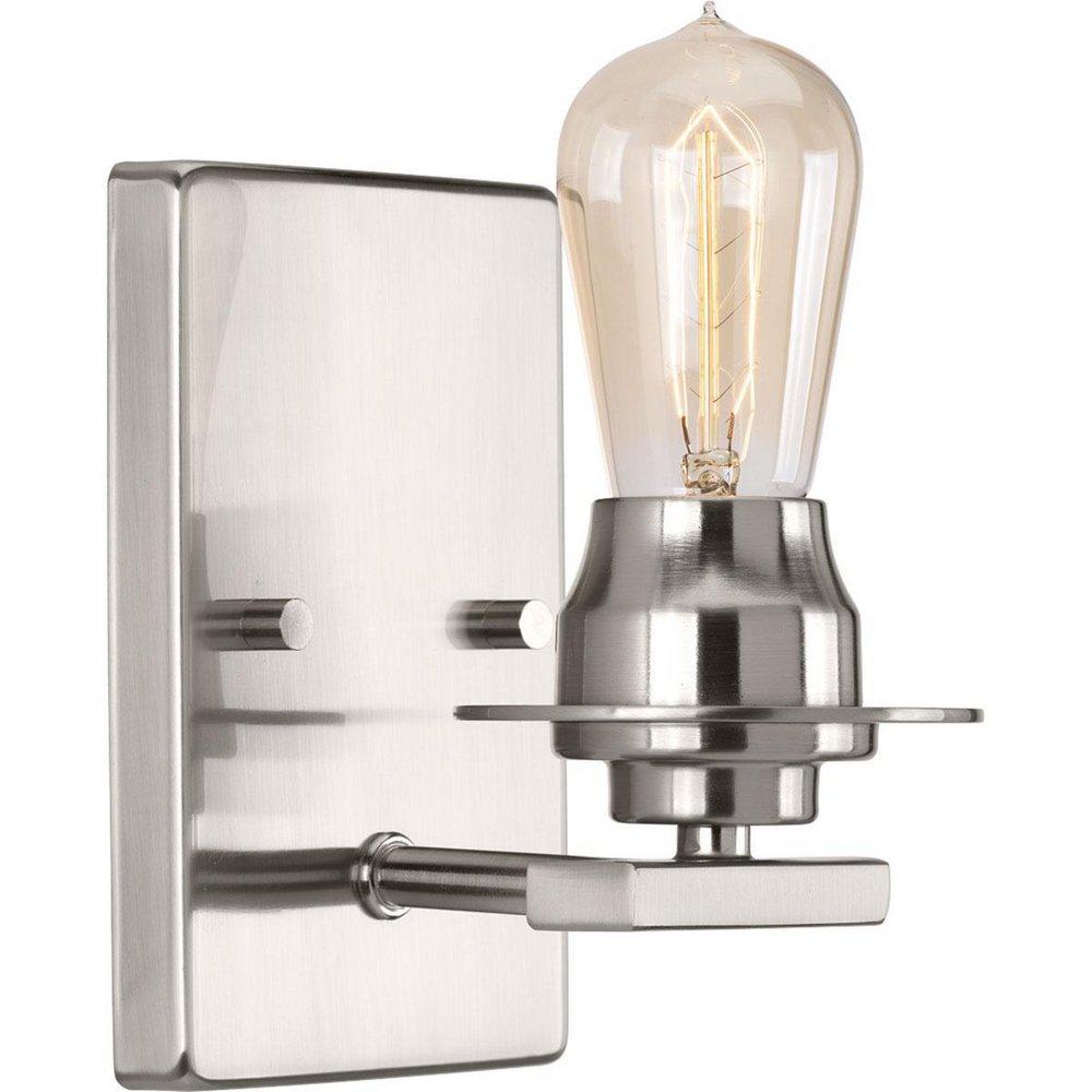 Progress Lighting Brushed Nickel 60W 1-Light Medium E-26 Incandescent Wall Sconce Bath Vanity 