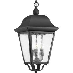 60W 3-Light Candelabra E-12 Incandescent Outdoor Pendant in Black