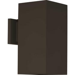 29W 1-Light LED Square Outdoor Wall Sconce in Antique Bronze