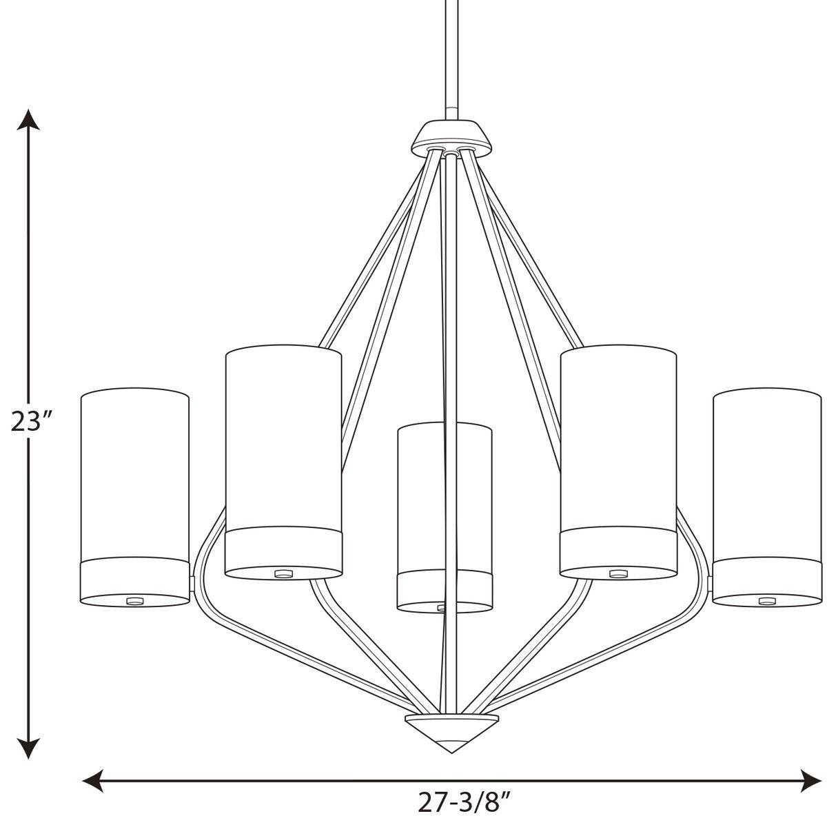 Progress Lighting Polished Chrome 100W 5-Light Medium E-26 Incandescent Chandelier 