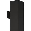 150W 2-Light LED Outdoor Wall Sconce in Black