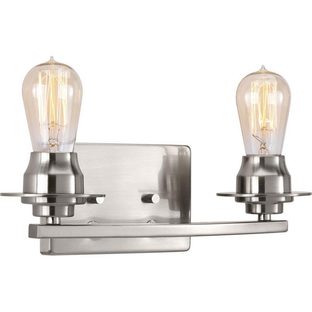 Progress Lighting Brushed Nickel 60W 2-Light Medium E-26 Incandescent Bath Vanity 