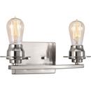 Progress Lighting Brushed Nickel 60W 2-Light Medium E-26 Incandescent Bath Vanity 