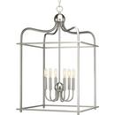 Progress Lighting Brushed Nickel 6-Light Foyer Pendant 