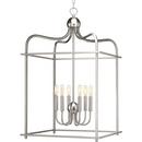 Progress Lighting Brushed Nickel 6-Light Foyer Pendant 