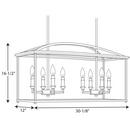 Progress Lighting Antique Bronze 8-Light 60W Candelabra E-12 Incandescent Chandelier 