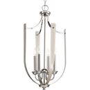 Progress Lighting Polished Nickel 240W 4-Light Candelabra E-12 Incandescent Foyer Pendent 