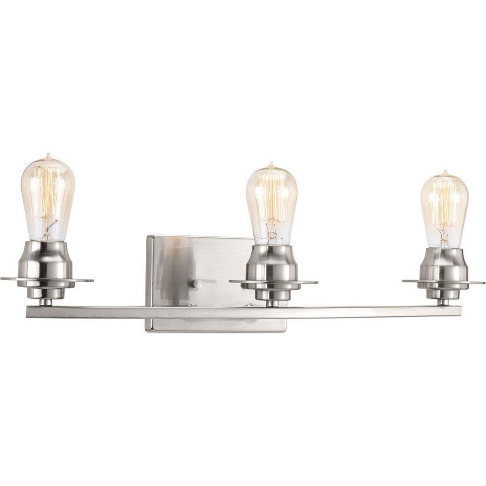 Progress Lighting Brushed Nickel 60W 3-Light Medium E-26 Incandescent Bath Vanity 