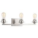 Progress Lighting Brushed Nickel 60W 3-Light Medium E-26 Incandescent Bath Vanity 
