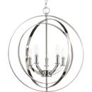 Progress Lighting Polished Nickel 5-Light 60W Candelabra E-12 Incandescent Foyer Pendant 