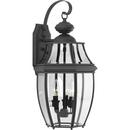 Progress Lighting Black 60W 3-Light Incandescent Outdoor Wall Sconce 