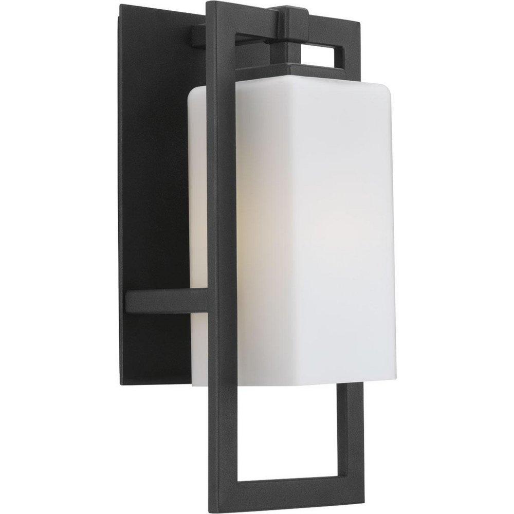Progress Lighting Black 13-5/8 in. 100W 1-Light Outdoor Wall Sconce 