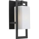 13-5/8 in. 100W 1-Light Outdoor Wall Sconce in Black