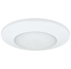 17.3W 3000K LED Flushmount Ceiling Fixture with White Polycarbonate Lens  in White