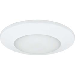 17.3W 3000K LED Flushmount Ceiling Fixture with White Polycarbonate Lens  in White