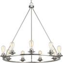 Progress Lighting Brushed Nickel 9-Light 60W Medium E-26 Incandescent Chandelier 