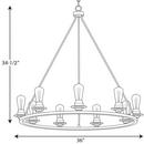 Progress Lighting Brushed Nickel 9-Light 60W Medium E-26 Incandescent Chandelier 