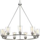 Progress Lighting Brushed Nickel 9-Light 60W Medium E-26 Incandescent Chandelier 