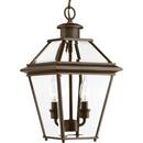60W 2-Light Outdoor Hanging Lantern in Antique Bronze