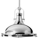 12-1/8 in. 17W 1-Light LED Pendant in Polished Chrome