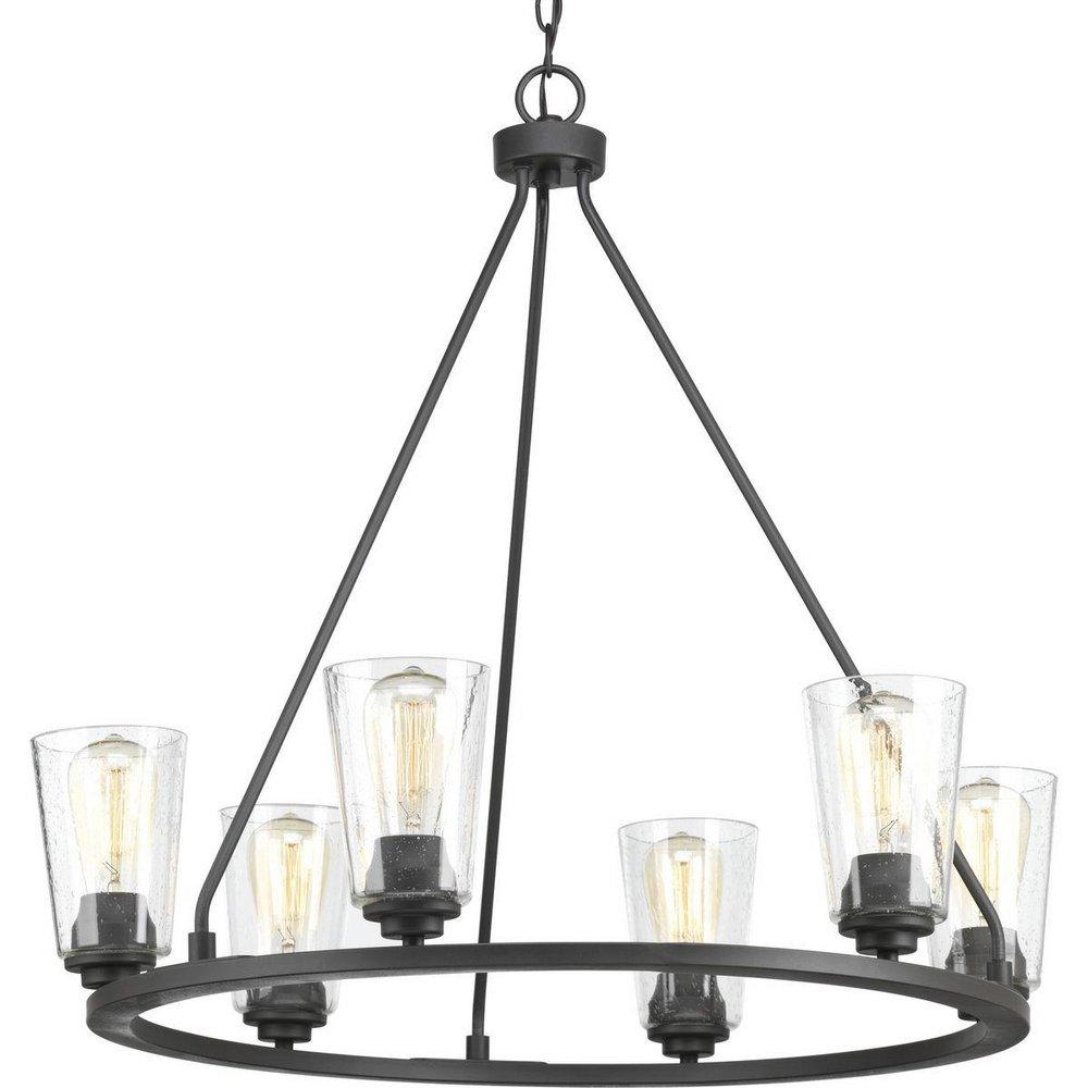Progress Lighting Graphite 6-Light 60W Medium E-26 Incandescent Chandelier 