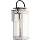 Progress Lighting Stainless Steel 15-7/8 in. 100W 1-Light Outdoor Wall Lantern 