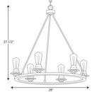 Progress Lighting Brushed Nickel 6-Light 60W Medium E-26 Incandescent Chandelier 