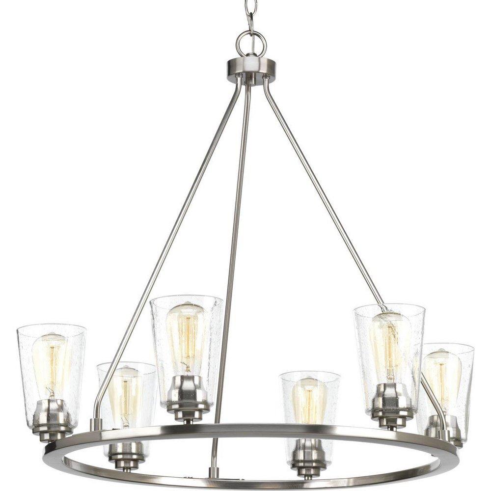 Progress Lighting Brushed Nickel 6-Light 60W Medium E-26 Incandescent Chandelier 