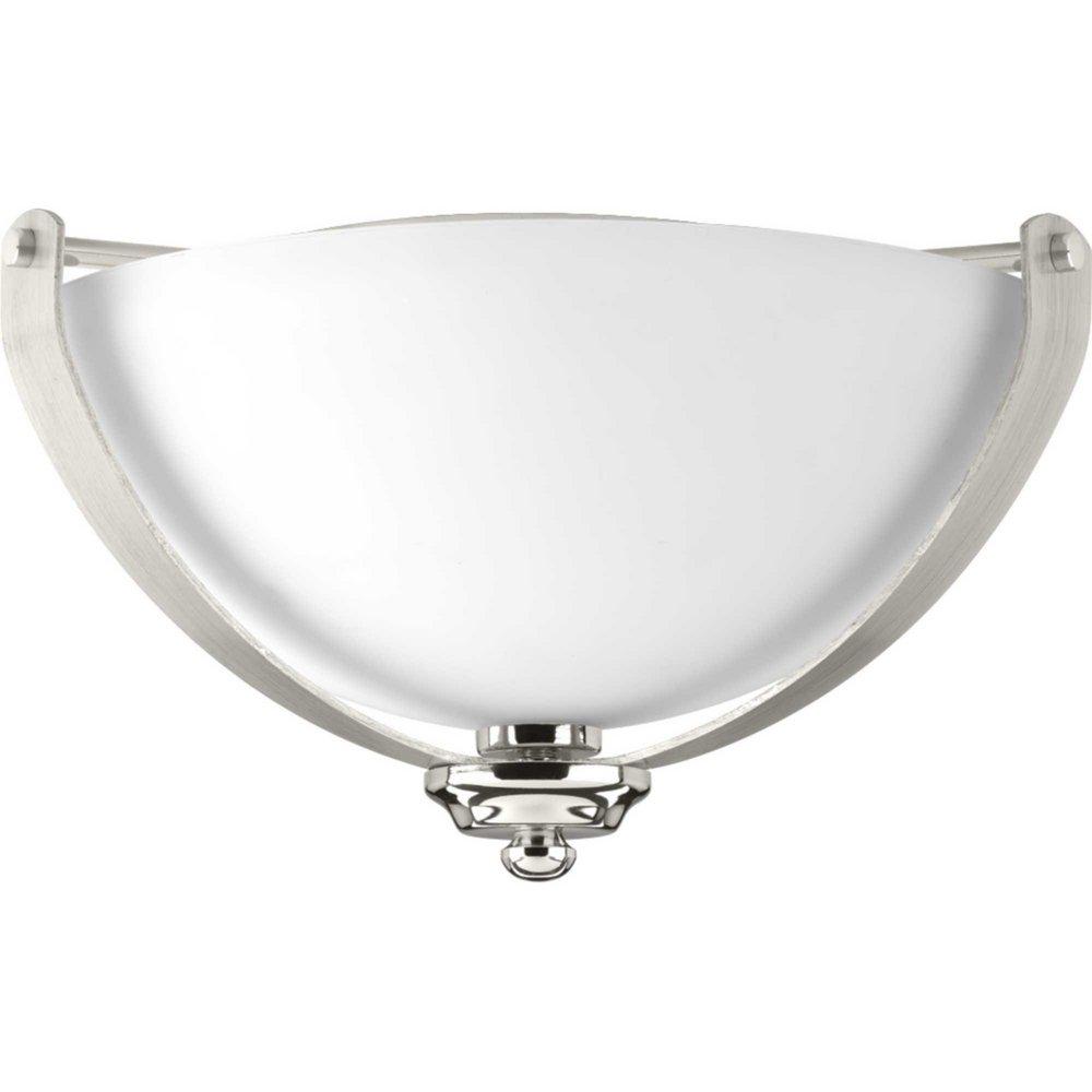 Progress Lighting Polished Nickel P350035-104 2-60W MED FLUSH MOUNT 