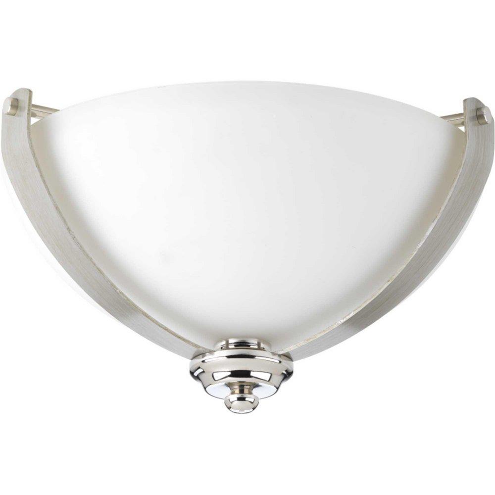 Progress Lighting Polished Nickel P350035-104 2-60W MED FLUSH MOUNT 