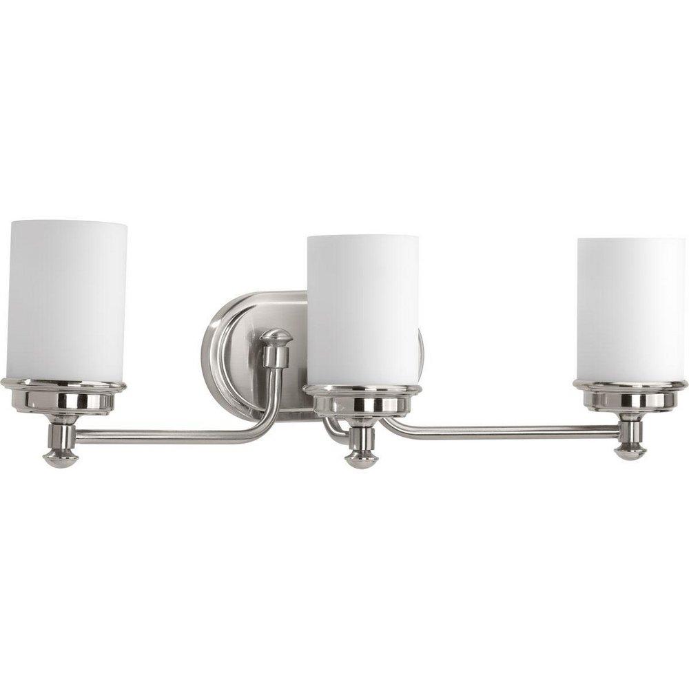 Progress Lighting Brushed Nickel 100W 3-Light Bath Light 