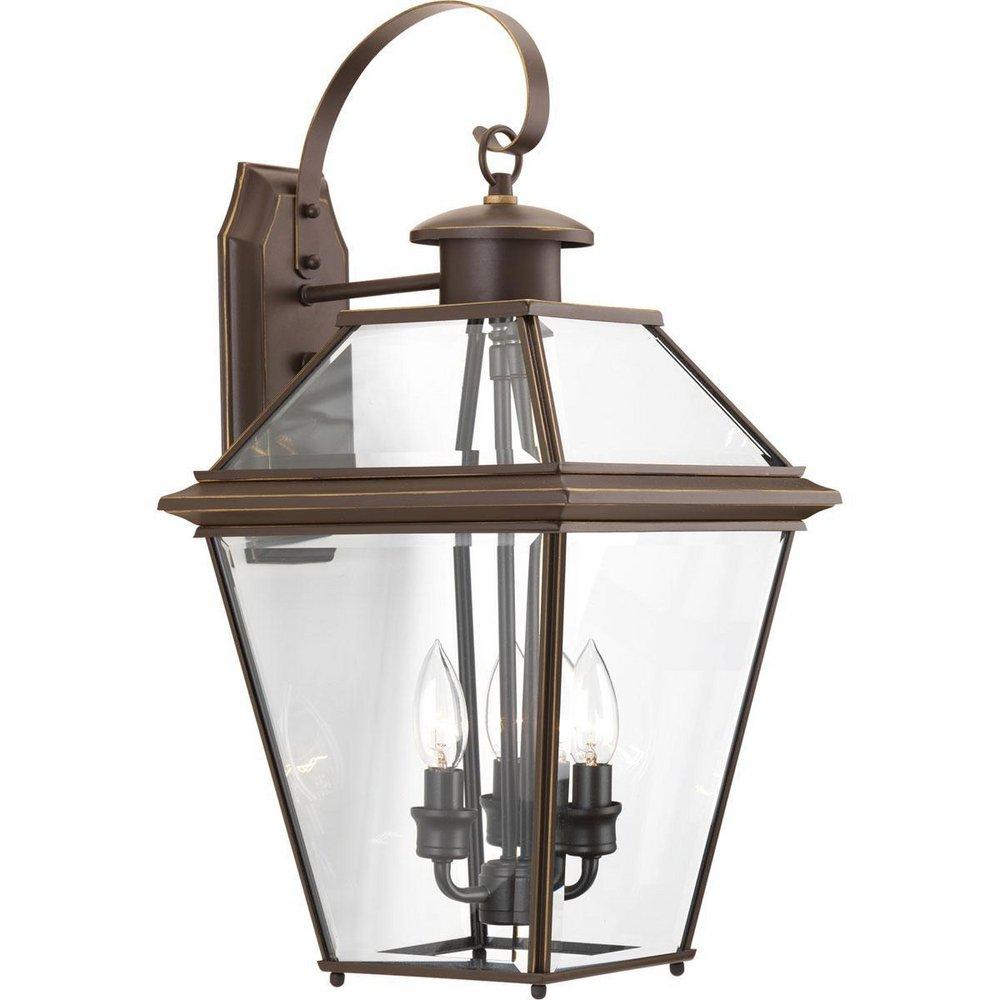 Progress Lighting Antique Bronze 3-Light 60W Up Lighting Large Wall Lantern 