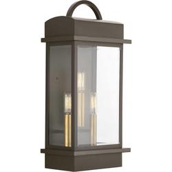 3-Light 60W Up Lighting Large Wall Lantern in Antique Bronze