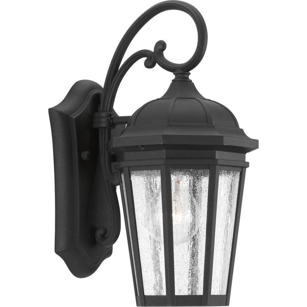 Progress Lighting Black 100W 1-Light Medium E-26 Incandescent Small Outdoor Wall Sconce 