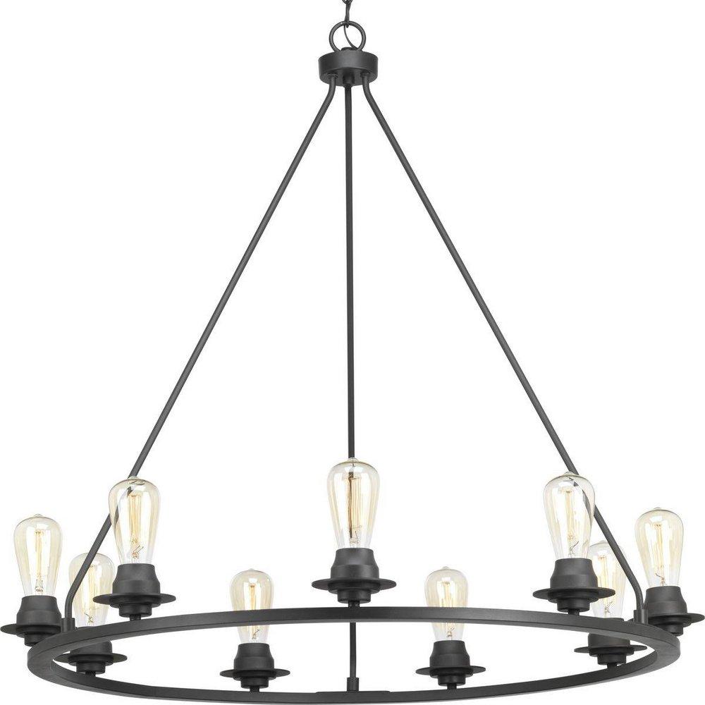 Progress Lighting Graphite 9-Light 60W Medium E-26 Incandescent Chandelier 